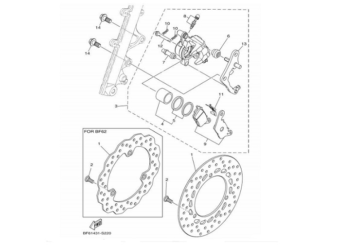 22 Front Brake Caliper