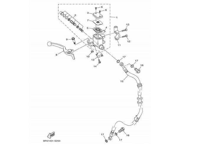 25 Front Master Cylinder 25 Front Master Cylinder