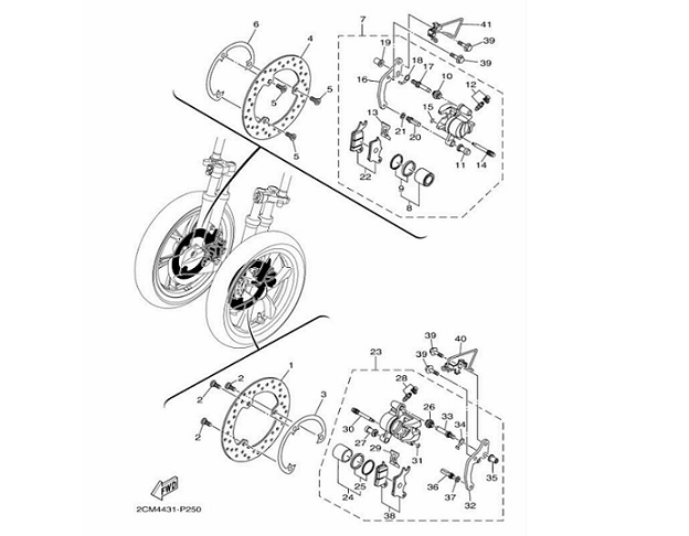 25 Front Brake Caliper 25 Front Brake Caliper