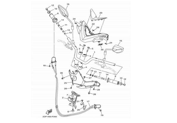 26 Steering Handle & Cable
