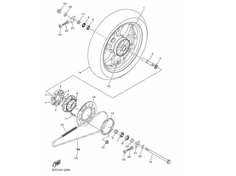 28 Rear Wheel