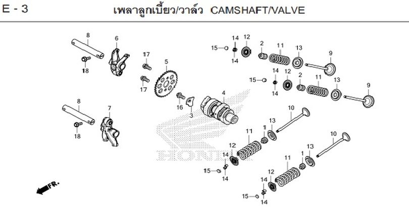 E-3 Camshaft/Valve E-3 Camshaft/Valve