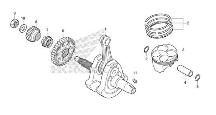E-14 Crankshaft/Piston E-14 Crankshaft/Piston