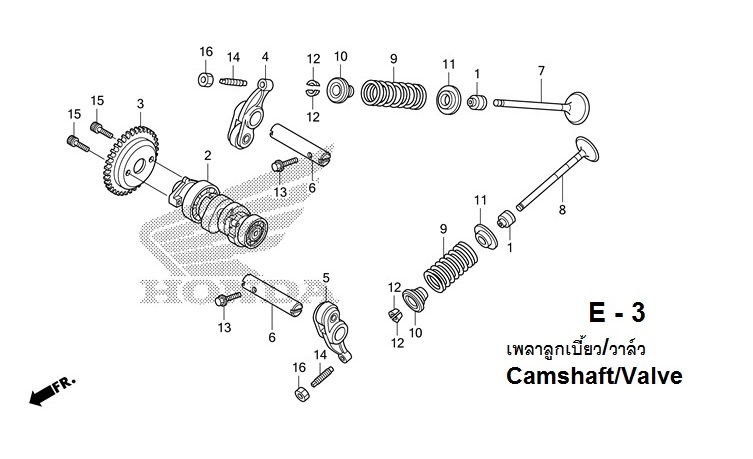 E-3 Camshaft/Valve