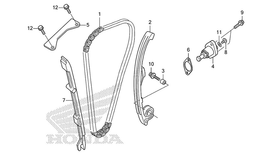 E-4 Cam Chain/Tensioner