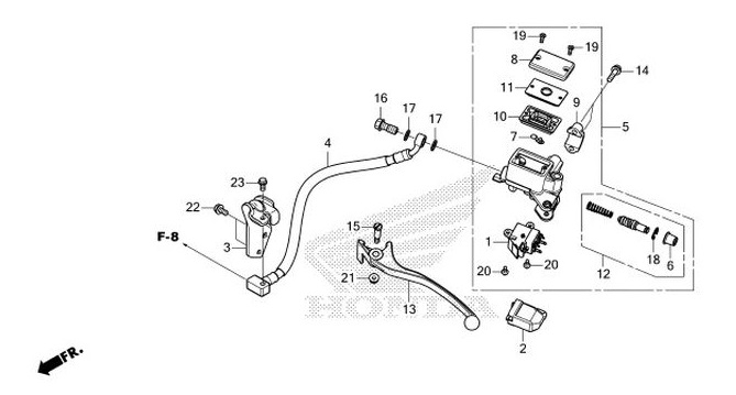 F-7 Rear Brake Master Cylinder