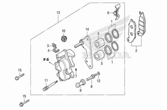 F-10 Front Brake Caliper