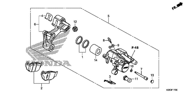 F-13 Rear Brake Caliper F-13 Rear Brake Caliper