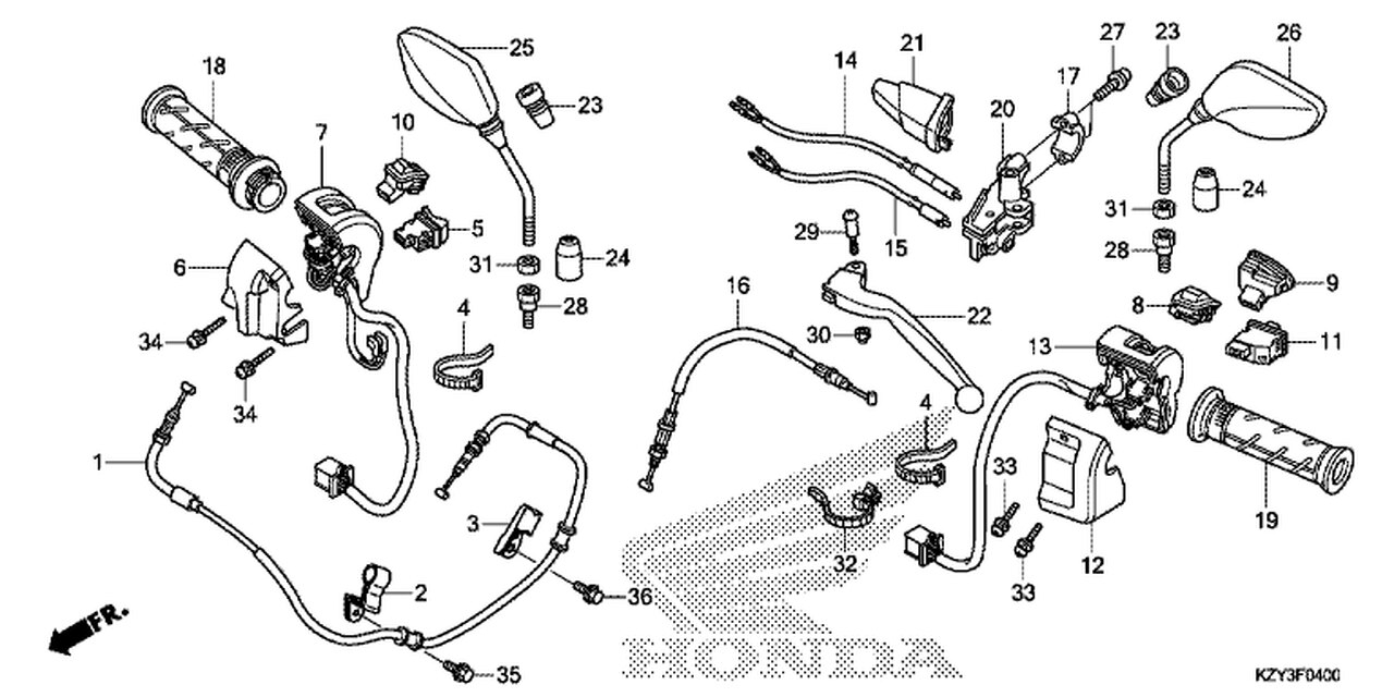 F-3 Handle Lever/Switch/Cable
