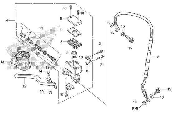 F-4 Front Brake Master Cylinder F-4 Front Brake Master Cylinder