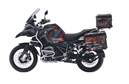BMW GSA 1200 Decal Sticker Kit - Adventure (Black)