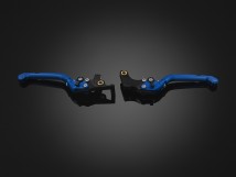 Premium Folding Adjustable Front Brake- Clutch Lever 02 - Blue