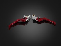 Folding Adjustable Front Brake-Clutch Lever (Long) - Red