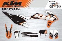 Decal Sticker Kit - SHIFT (White) for KTM Six Days (300tpi, 350exc-f, 500exc-f)
