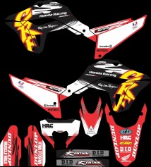 Honda CRF300L Decal Sticker Kit - MUSCLE (Red)
