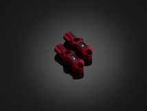 Rotating Bar Clamps With Mirror Hole (2 Pieces) - Red