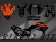 Complete 3M™ Decal Sticker Kit - 230 Twin Air (Orange) for Kawasaki KLX230