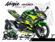 Complete 3M™ Decal Sticker Kit - FASTERLINE (Yellow/Green) for Kawasaki Ninja 400
