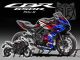 Complete 3M™ Honda CBR650R Decal Sticker Kit - Fire Race (Blue/Red)