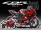 Complete 3M™ Honda CBR650R Decal Sticker Kit - Fire Race (Red/Black)