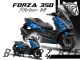 Complete 3M™ Honda Forza 350 Decal Sticker Kit - FLAME (Blue)