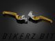 Folding Adjustable Front Brake-Clutch Lever (Flat : Long) - Light Gold