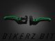 Premium Folding Adjustable Front Brake-Clutch Lever 02 - Green