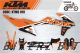 Decal Sticker Kit - Black/Orange for KTM Six Days (300tpi, 350exc-f, 500exc-f)