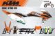 Decal Sticker Kit - White/Orange for KTM Six Days (300tpi, 350exc-f, 500exc-f)