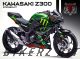 Complete 3M™ Decal Sticker Kit - MONSTER (Green) for Kawasaki Z300