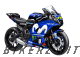 Complete 3M™ Decal Sticker Kit - MVS RACING (Blue) for Yamaha YZF R7