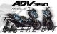 Complete 3M™ Honda ADV 350 ('22-'24) Decal Sticker Kit - SHARK (Black)