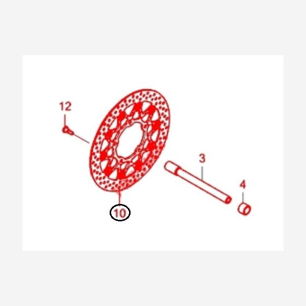 Genuine Honda spare part 45120-MKN-D51, DISK COMP,R FRONT4VN,NF71)