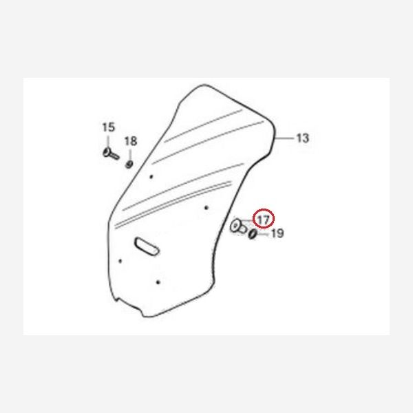 Genuine Honda spare part 90156-GZ4-670, NUT,WELL,5MM