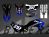 Complete 3M™ Decal Sticker Kit - 357 DUNLOP (Blue) for Kawasaki KLX230