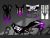 Complete 3M™ Decal Sticker Kit - 357 DUNLOP (Purple) for Kawasaki KLX230
