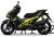 Yamaha Aerox Black/Lime Decal & Emblem Set