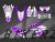 Complete 3M™ Honda CRF300L Decal - SKULL (White/Purple) (Euro and USA Headlight Cowl available)