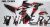 Complete 3M™ Honda CRF300LR Rally Decal Sticker Kit - FOX (Gray/Red)