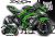 Decal Sticker Kit - Blade Line (Green) for Kawasaki ZX-10R