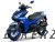 Aerox (2021) Deep Purpplish Blue Metallic C (0564, DPBMC) Plastic Set
