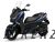XMAX 300 (2021) Mat Dark Purplish Blue Metallic Plastic Parts Set