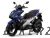 Yamaha Aerox (2020) Blue/White Plastic Set