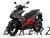 Yamaha Aerox (2020) Brown/Red Decal & Emblem Set