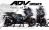 Complete 3M™ Honda ADV 350 ('22-'24) Decal Sticker Kit - CAMOUFLAGE (Dark Gray)