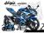 Complete 3M™ Decal Sticker Kit - FASTERLINE (Blue) for Kawasaki Ninja 400
