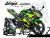Complete 3M™ Decal Sticker Kit - FASTERLINE (Yellow/Green) for Kawasaki Ninja 400