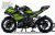 Complete 3M™ Decal Sticker Kit - FIAMM (Lime) for Kawasaki Ninja 400