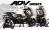 Complete 3M™ Honda ADV 350 ('22-'24) Decal Sticker Kit - HORNET (Lime)