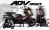 Complete 3M™ Honda ADV 350 ('22-'24) Decal Sticker Kit - HORNET (Red)